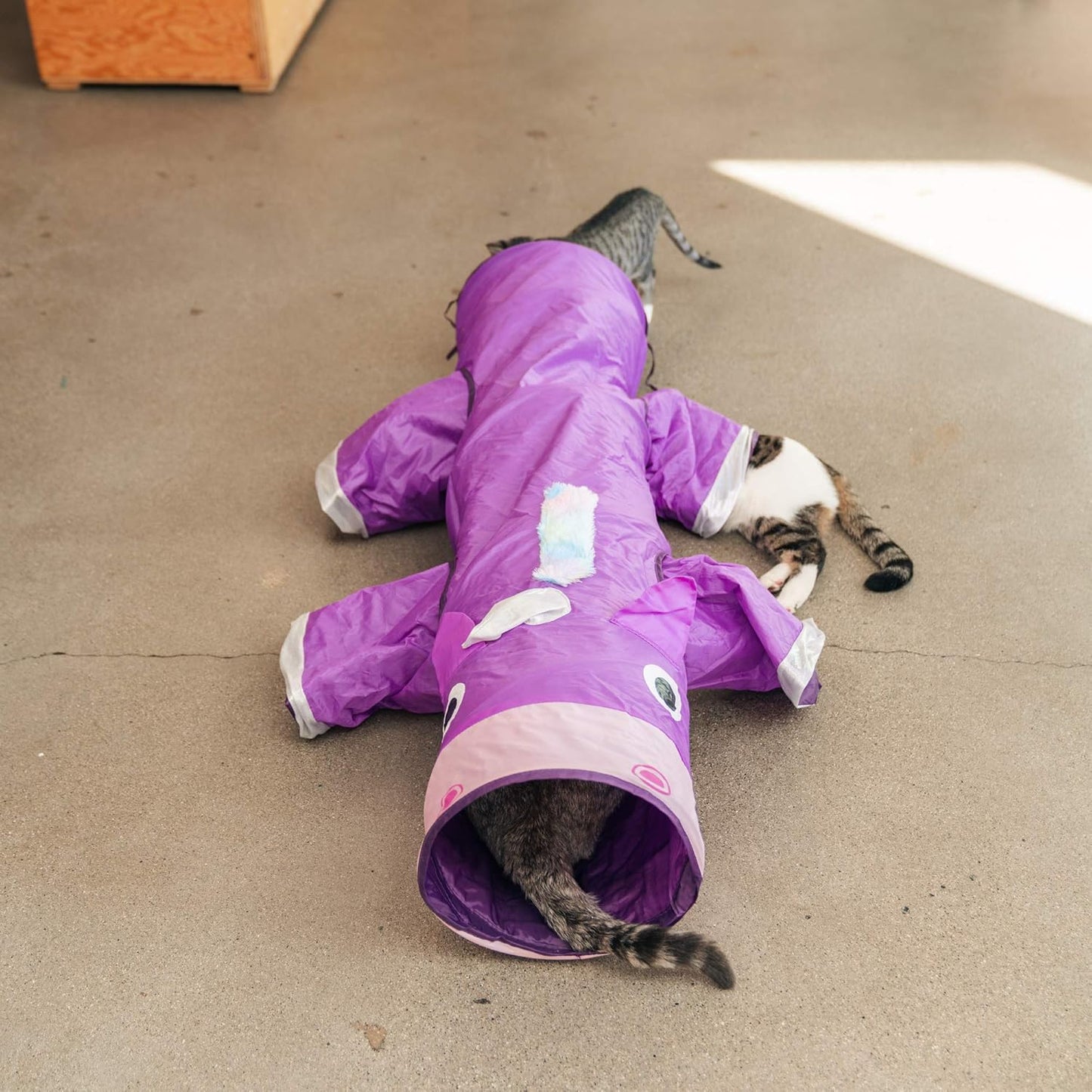 Magic Unicorn 5-Way Cat Tunnel | Interactive Crinkle Maze & Hideout for Multi-Cats & Rabbits