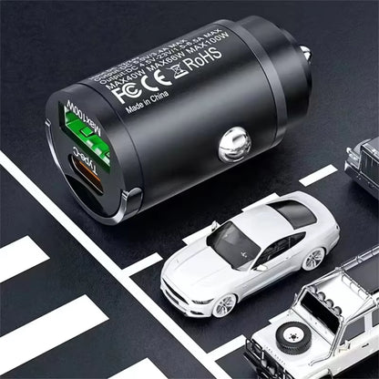 100W Mini Car Charger — Fast, Hidden, Powerful