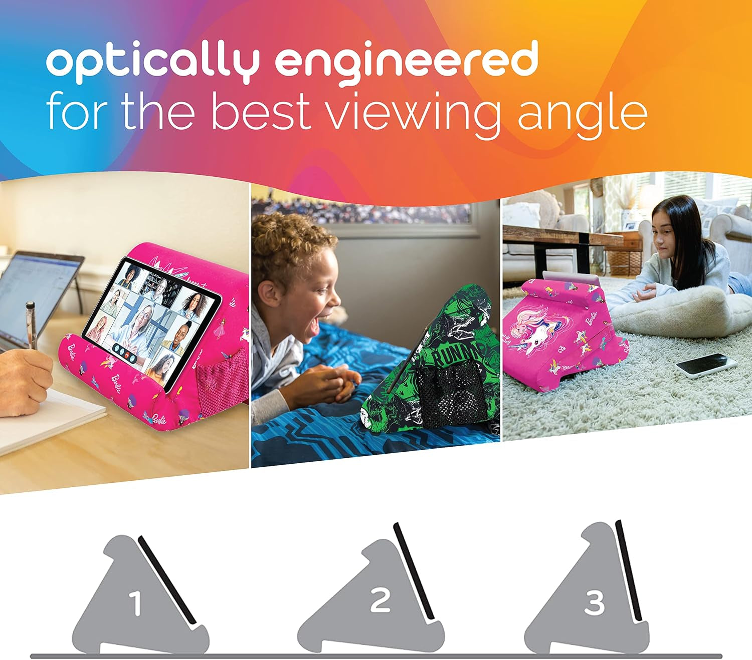 Multi-Angle Tablet Pillow Stand with Storage | Hands-Free iPad & Kindle Holder for Bed & Lap (BookTok Essential)