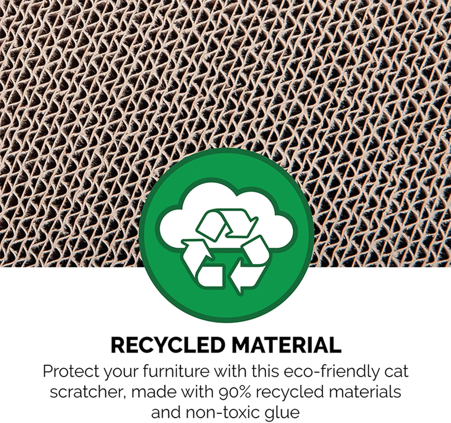 Christmas Gingerbread Cat House | Cardboard Scratcher Hideout with Catnip & Hanging Toys (Holiday Gift)