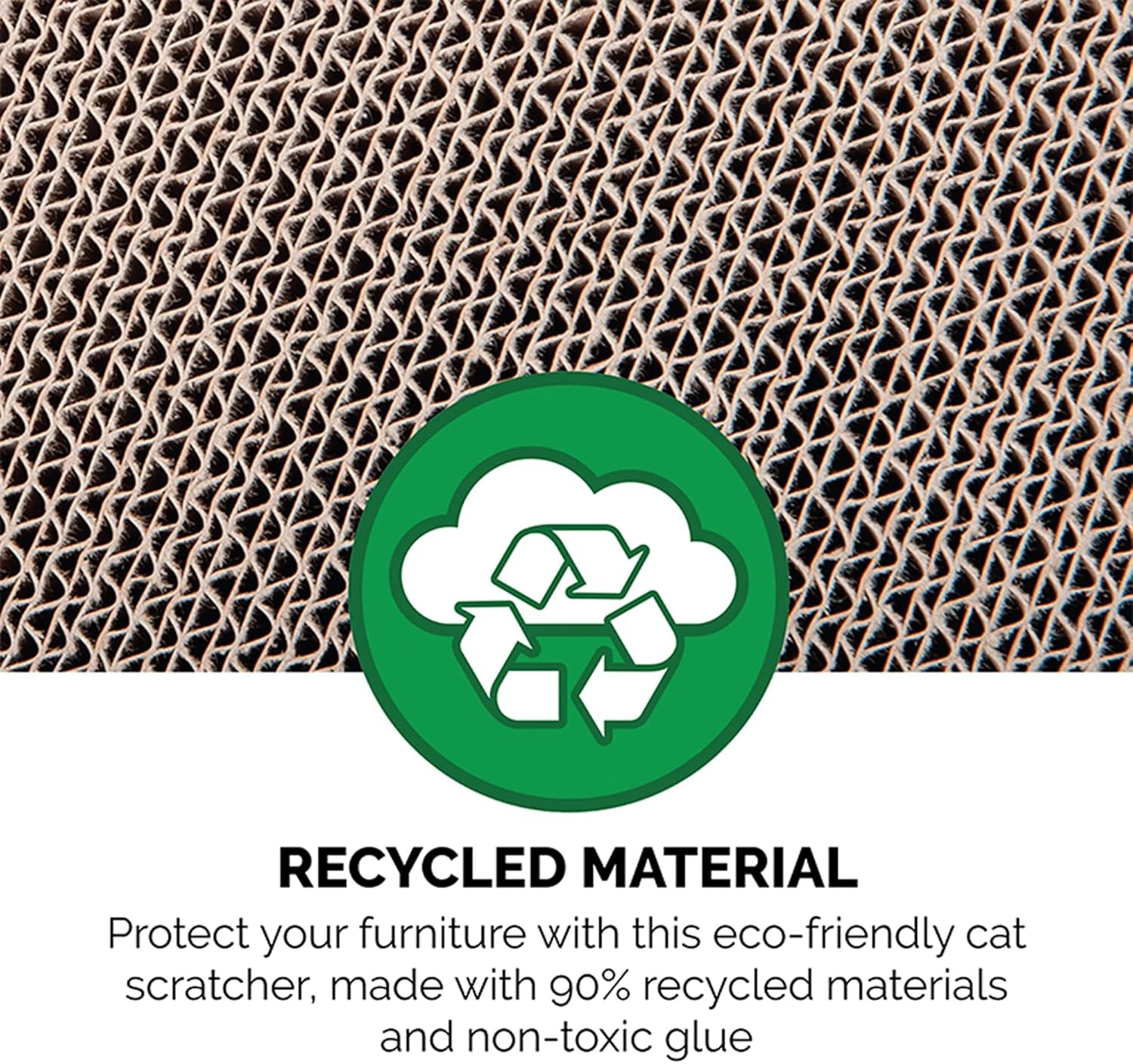 Christmas Gingerbread Cat House | Cardboard Scratcher Hideout with Catnip & Hanging Toys (Holiday Gift)