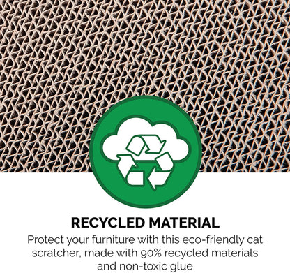 Christmas Gingerbread Cat House | Cardboard Scratcher Hideout with Catnip & Hanging Toys (Holiday Gift)