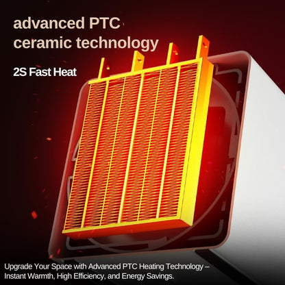 Low Watt Mini Desktop Heater | PTC Ceramic Instant Personal Space Warmer (Tip-Over Safety)