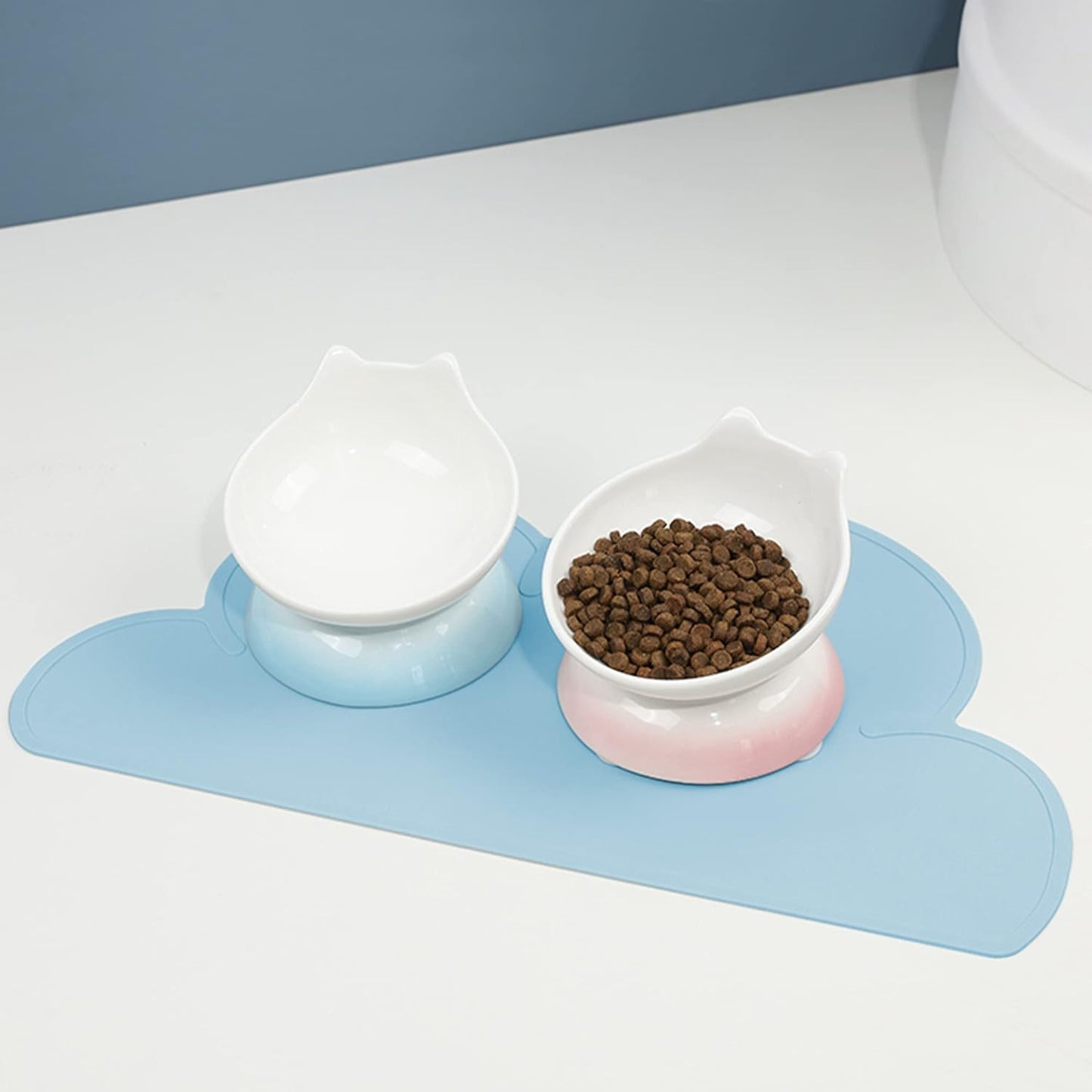 Cute Cloud Silicone Pet Food Mat | Waterproof Non-Slip Feeding Pad (Mess-Free)