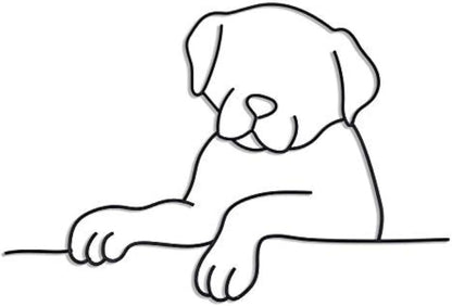 The "One-Line" Minimalist Dog Sculpture | 3D Metal Wall Art