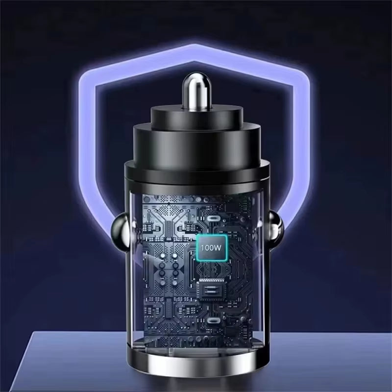 100W Mini Car Charger — Fast, Hidden, Powerful