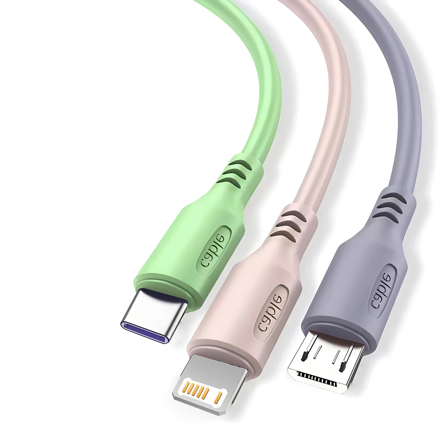 3-in-1 Fast Charging & Data Sync Cable | Universal Nylon Multi-Charger for iPhone 15-11, USB-C & Android
