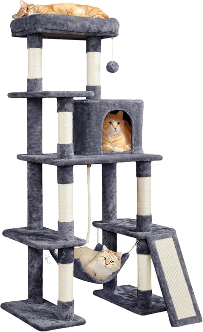The "Cat Penthouse" 63" Tower | Ultimate 5-Tier Mansion