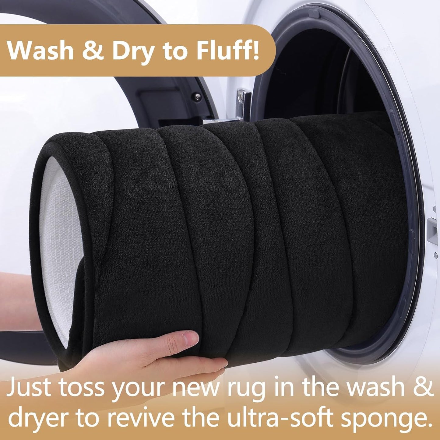 Ultra Soft Memory Foam Bath Mat (24x16) | Non-Slip, Quick Dry, Machine Washable Rug