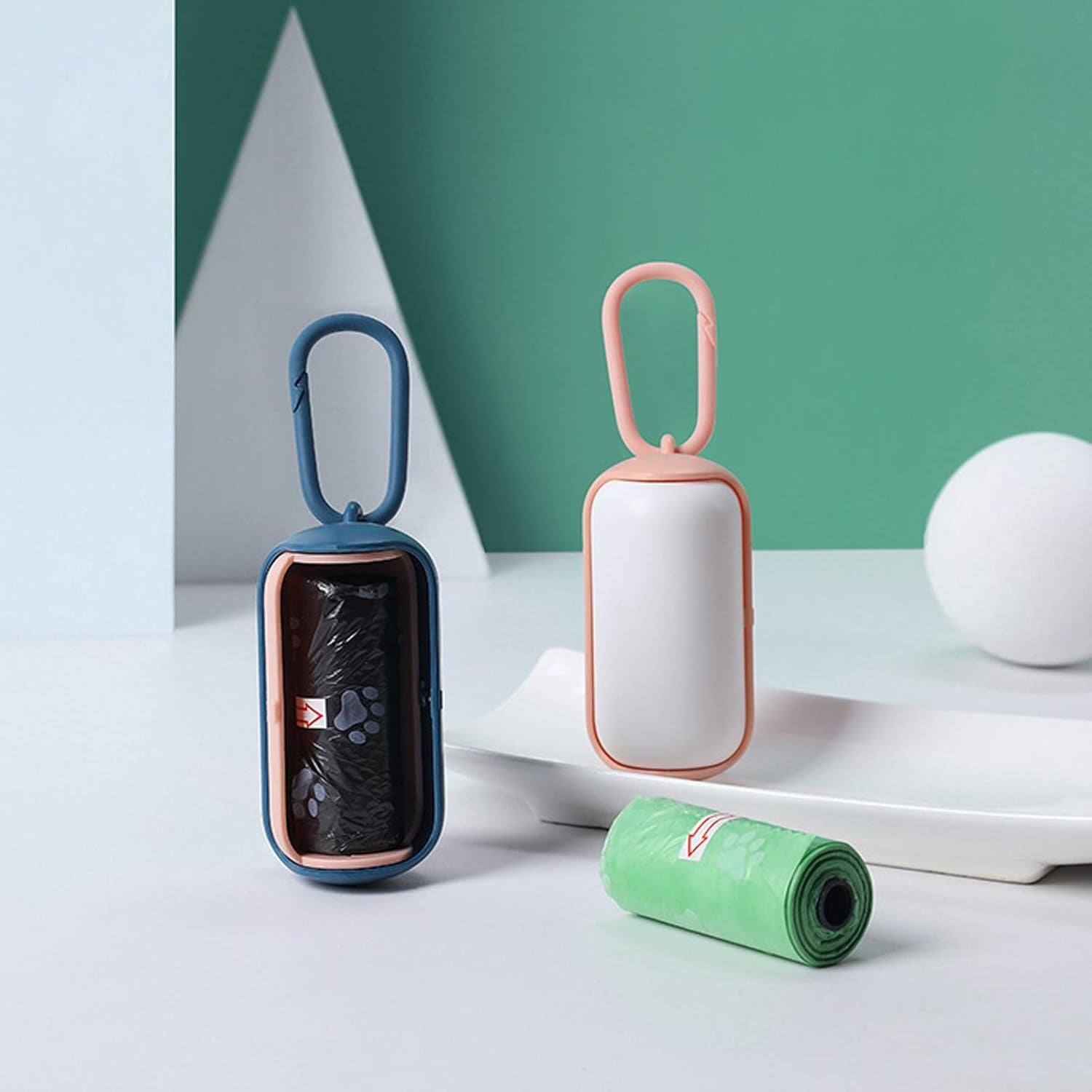 2-in-1 Portable Dog Water Bottle & Poop Bag Dispenser | Leak-Proof Travel Cup with Filter (One-Hand Use)