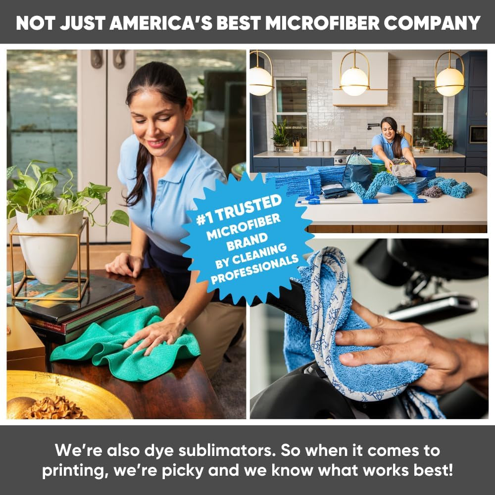 6 Pack Microfiber Waffle Weave Kitchen Towels | Streak-Free, Quick-Dry & Ultra-Absorbent Cloths