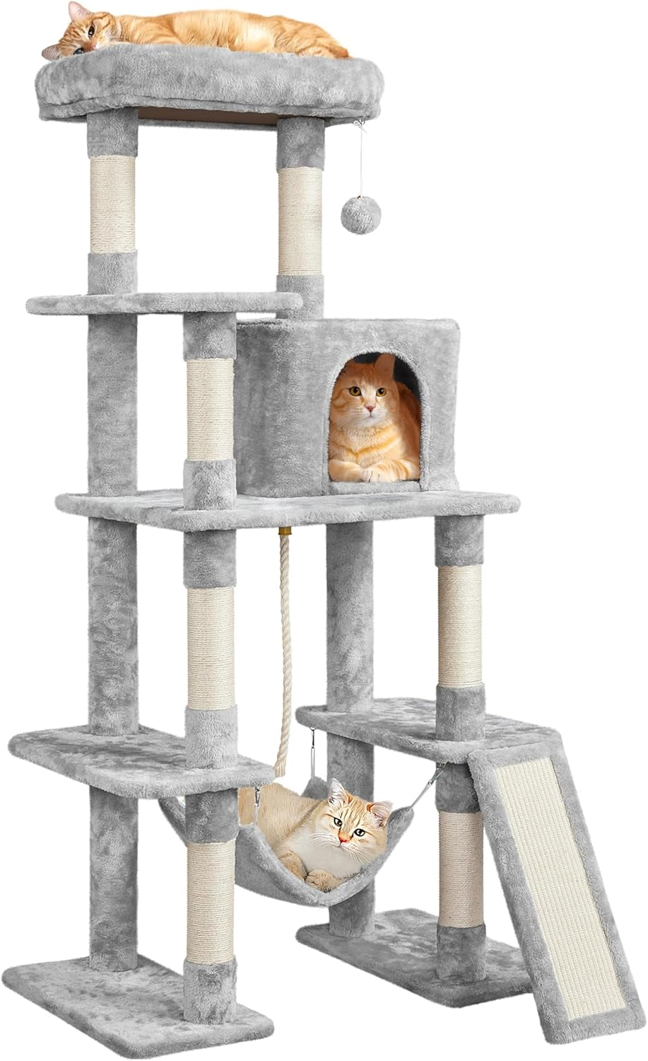 The "Cat Penthouse" 63" Tower | Ultimate 5-Tier Mansion