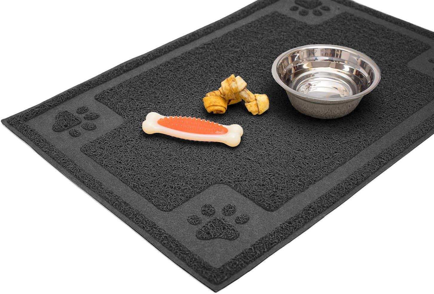 Non-Slip Silicone Pet Food Mat | Waterproof Absorbent Feeding Tray with Cute Paw Design