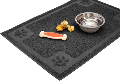 Non-Slip Silicone Pet Food Mat | Waterproof Absorbent Feeding Tray with Cute Paw Design