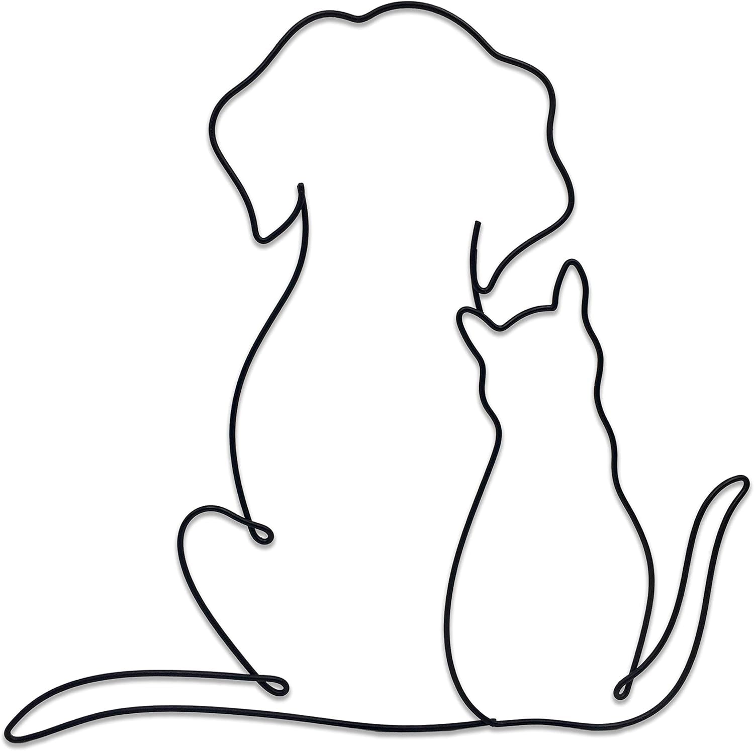 The "One-Line" Minimalist Dog Sculpture | 3D Metal Wall Art