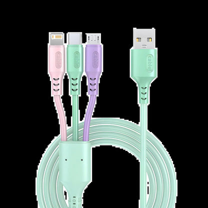 3-in-1 Fast Charging & Data Sync Cable | Universal Nylon Multi-Charger for iPhone 15-11, USB-C & Android