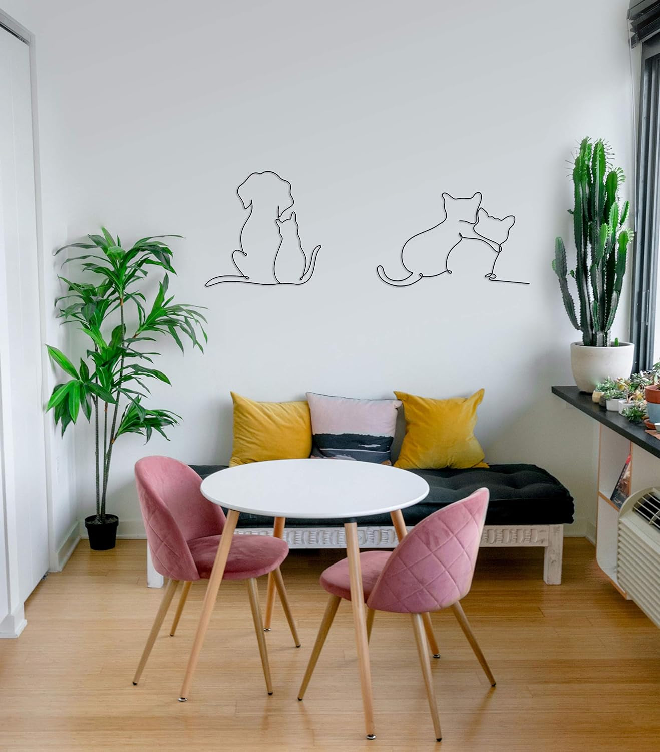 The "One-Line" Minimalist Dog Sculpture | 3D Metal Wall Art