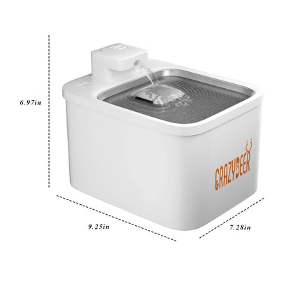 Cord-Free 4L Stainless Steel Cat Water Fountain | Battery Operated Wireless Dispenser (3600mAh)