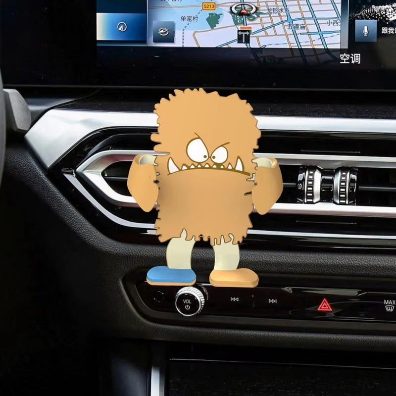 Cute Cartoon Gravity Car Phone Mount | Funny Monster & Anime Air Vent Holder | Auto-Grip Stand