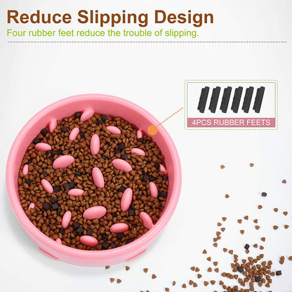 Anti-Gulping Slow Feeder Dog Bowl | Maze Puzzle Food Dish for Bloat Prevention & Healthy Digestion