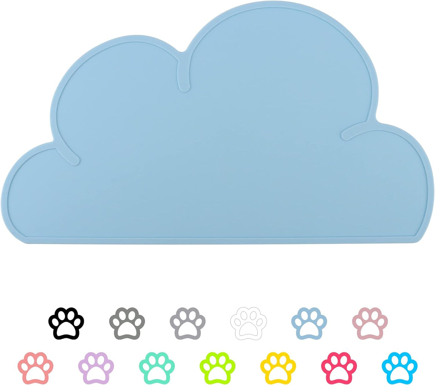 Cute Cloud Silicone Pet Food Mat | Waterproof Non-Slip Feeding Pad (Mess-Free)