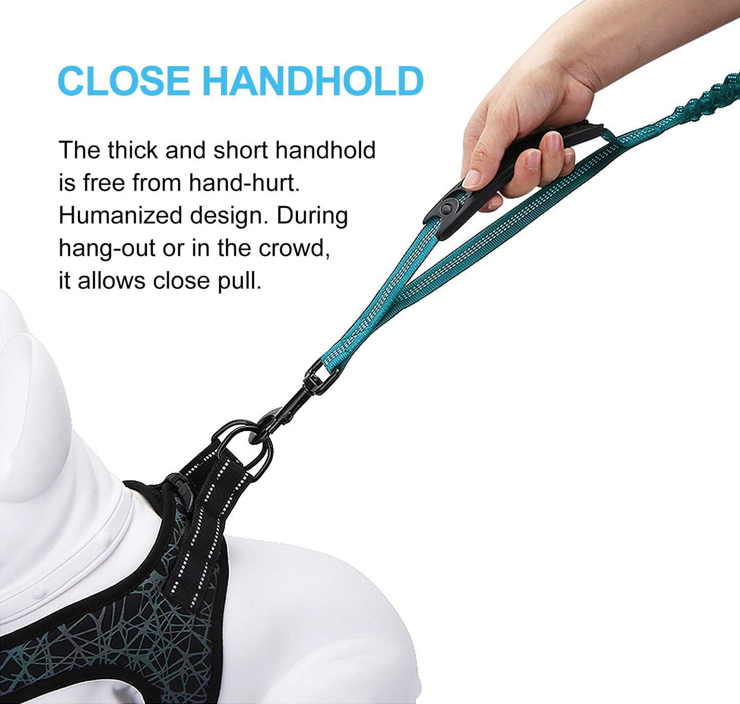 Tactical Bungee Control Leash | Reflective & Dual Handle