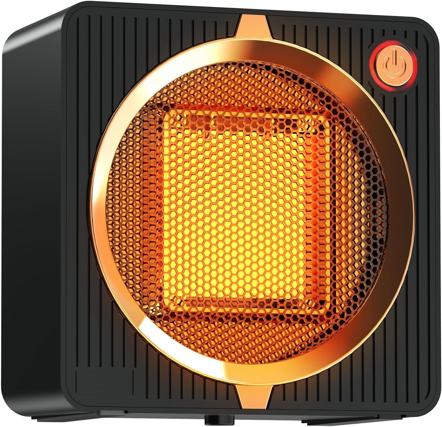 Low Watt Mini Desktop Heater | PTC Ceramic Instant Personal Space Warmer (Tip-Over Safety)