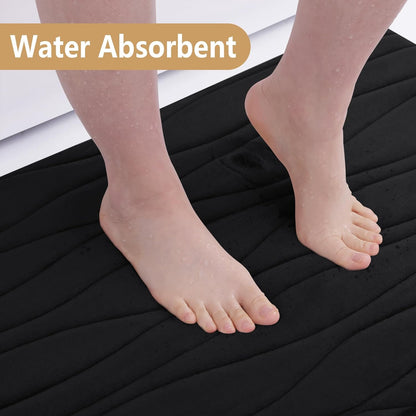 Ultra Soft Memory Foam Bath Mat (24x16) | Non-Slip, Quick Dry, Machine Washable Rug