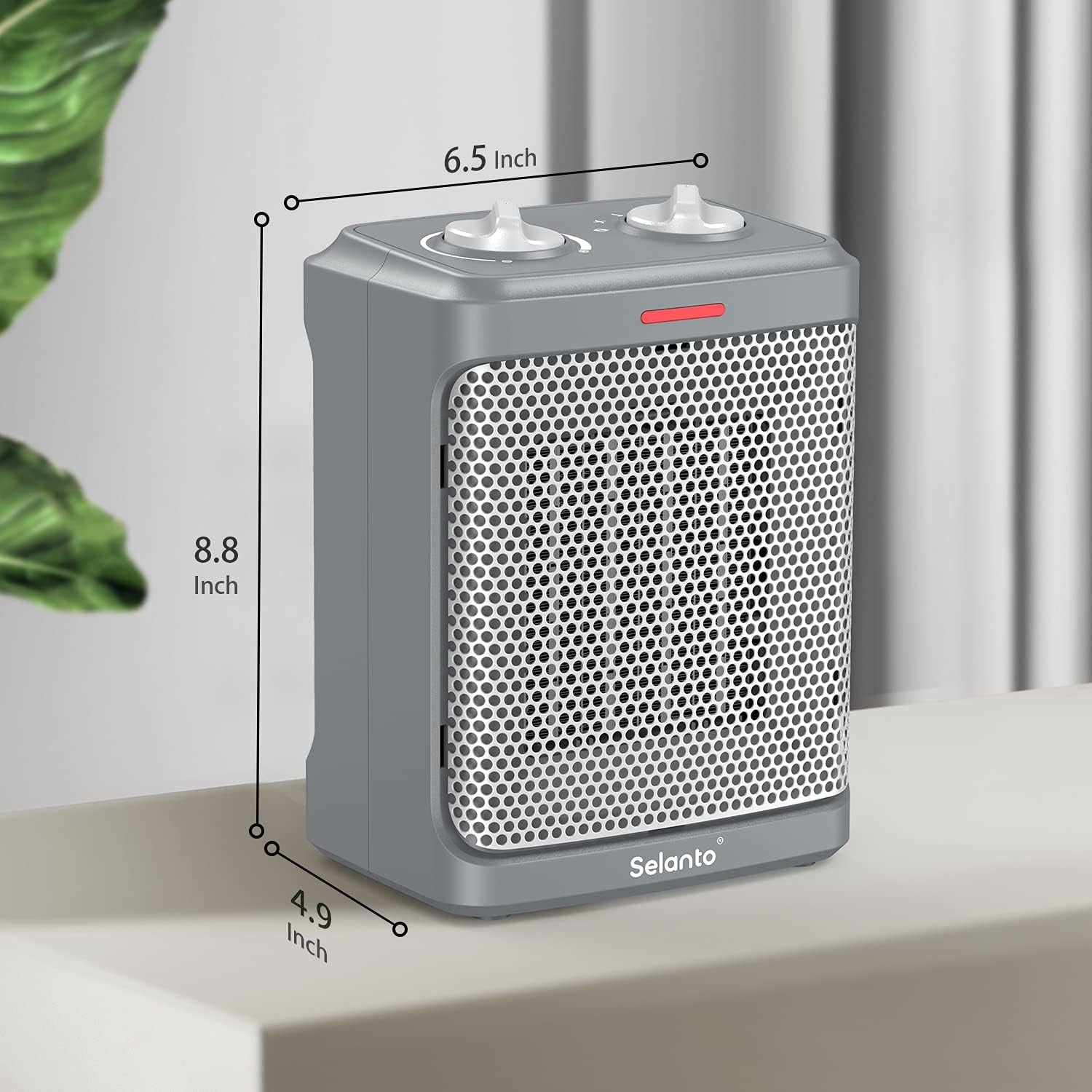 1500W Portable Ceramic Space Heater | Fast Heating Electric Fan with ECO Mode & Tip-Over Safety