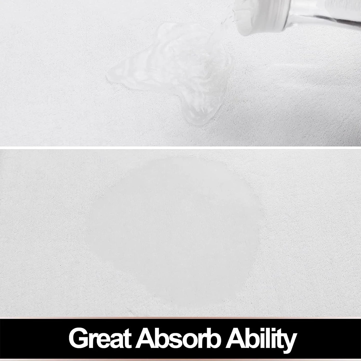 Luxury Memory Foam Bathroom Mats, Non-Slip Bathmat Set, White, 16” X 24"