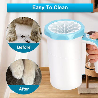 Automatic Dog Paw Cleaner Cup | 7.4V High-Power Rechargeable Foot Washer with Soft Silicone Brush
