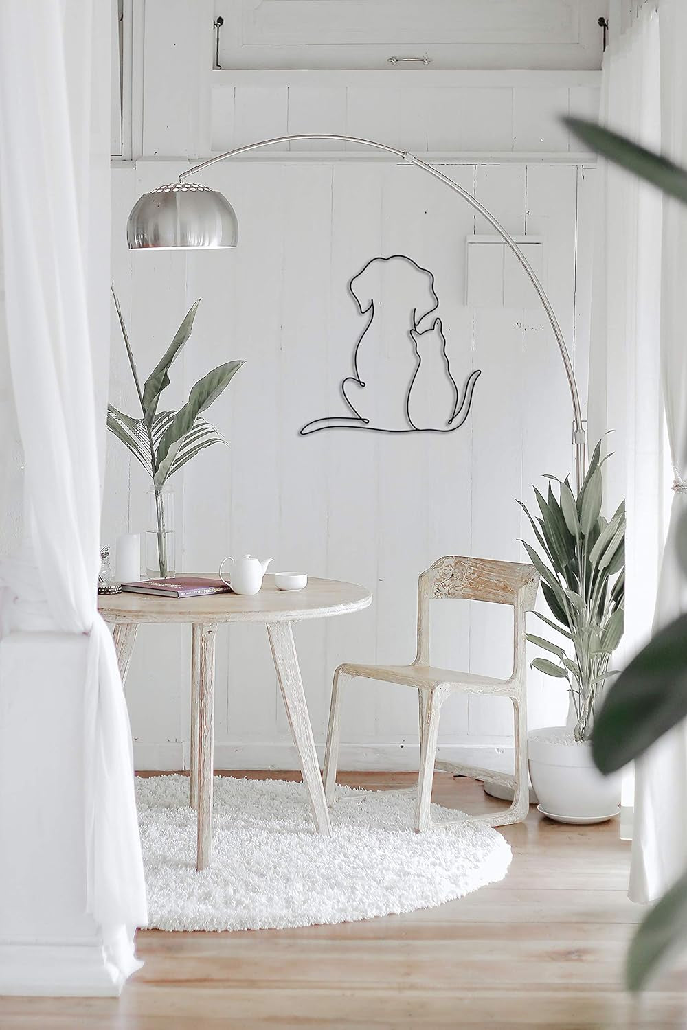 The "One-Line" Minimalist Dog Sculpture | 3D Metal Wall Art