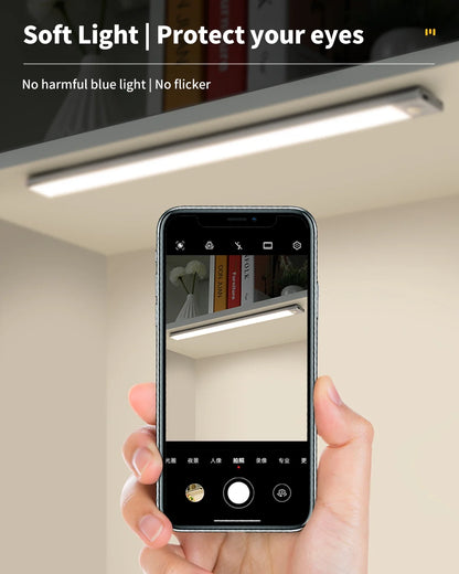 12-Inch Rechargeable Motion Sensor LED Light (2 Pack) | 3-Color Dimmable Under Cabinet Lighting