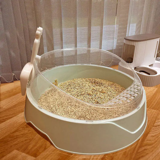 The "High-Wall" Anti-Scatter Litter Box with Shovel