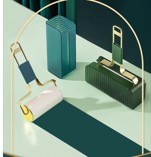 The "Old Money" Aesthetic Lint Roller | Gold & Iron Finish