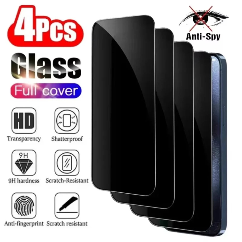 4-Pack Privacy Tempered Glass for iPhone 17 / 17 Pro / 17 Pro Max