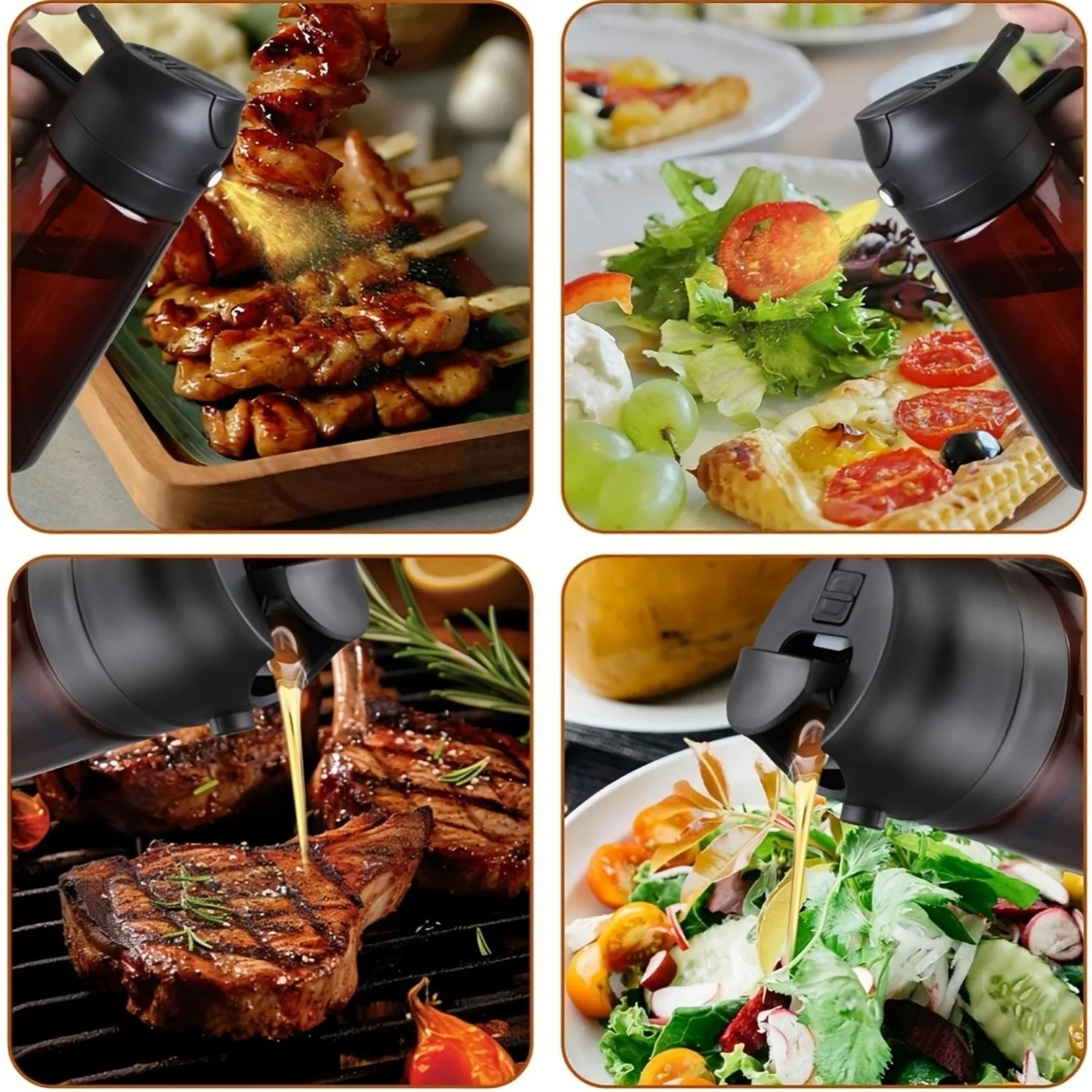 The "Sunblock" for Your Olive Oil | Aesthetic Amber Glass Sprayer & Dispenser (470ml)