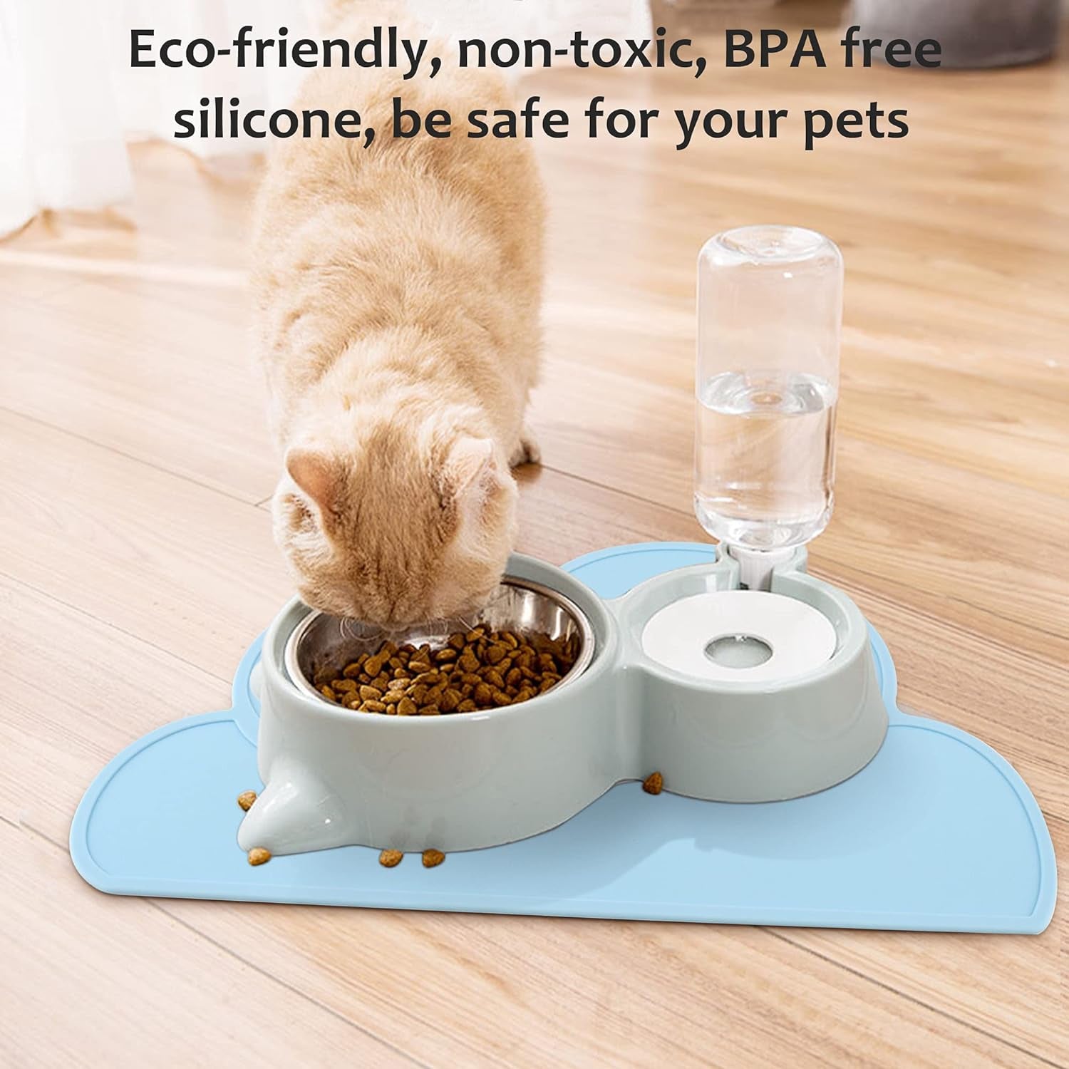 Cute Cloud Silicone Pet Food Mat | Waterproof Non-Slip Feeding Pad (Mess-Free)