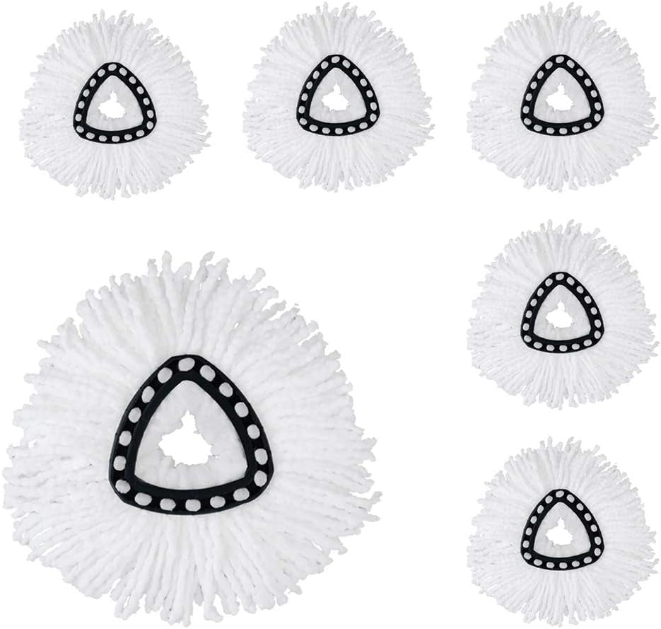 6 Pack Spin Mop Replacement Heads Microfiber Spin Mop Refills Easy Cleaning Mop Head