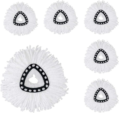 6 Pack Spin Mop Replacement Heads Microfiber Spin Mop Refills Easy Cleaning Mop Head
