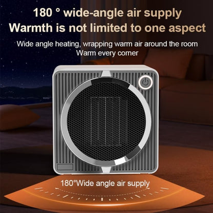 Low Watt Mini Desktop Heater | PTC Ceramic Instant Personal Space Warmer (Tip-Over Safety)