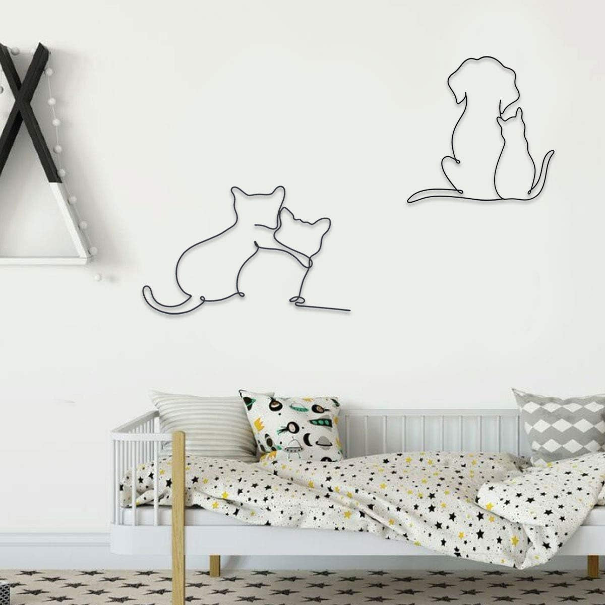 The "One-Line" Minimalist Dog Sculpture | 3D Metal Wall Art