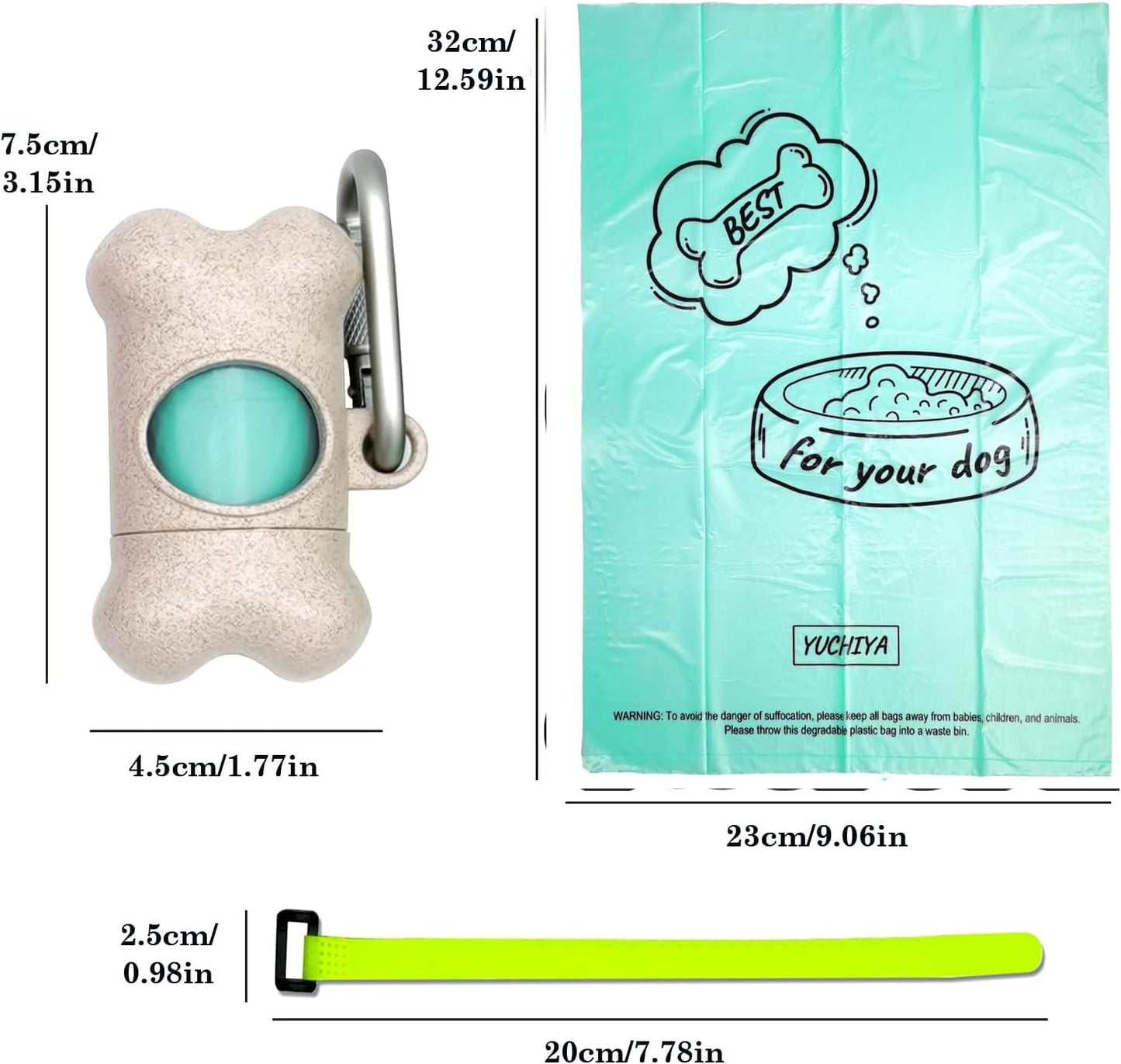 The "No-Swing" Dispenser Set + 195 Scented Bags (Beige)