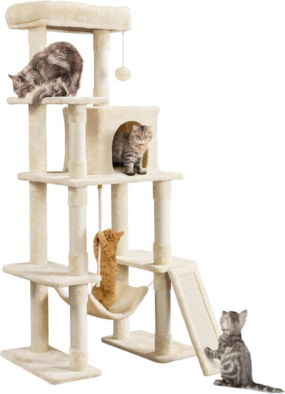 The "Cat Penthouse" 63" Tower | Ultimate 5-Tier Mansion