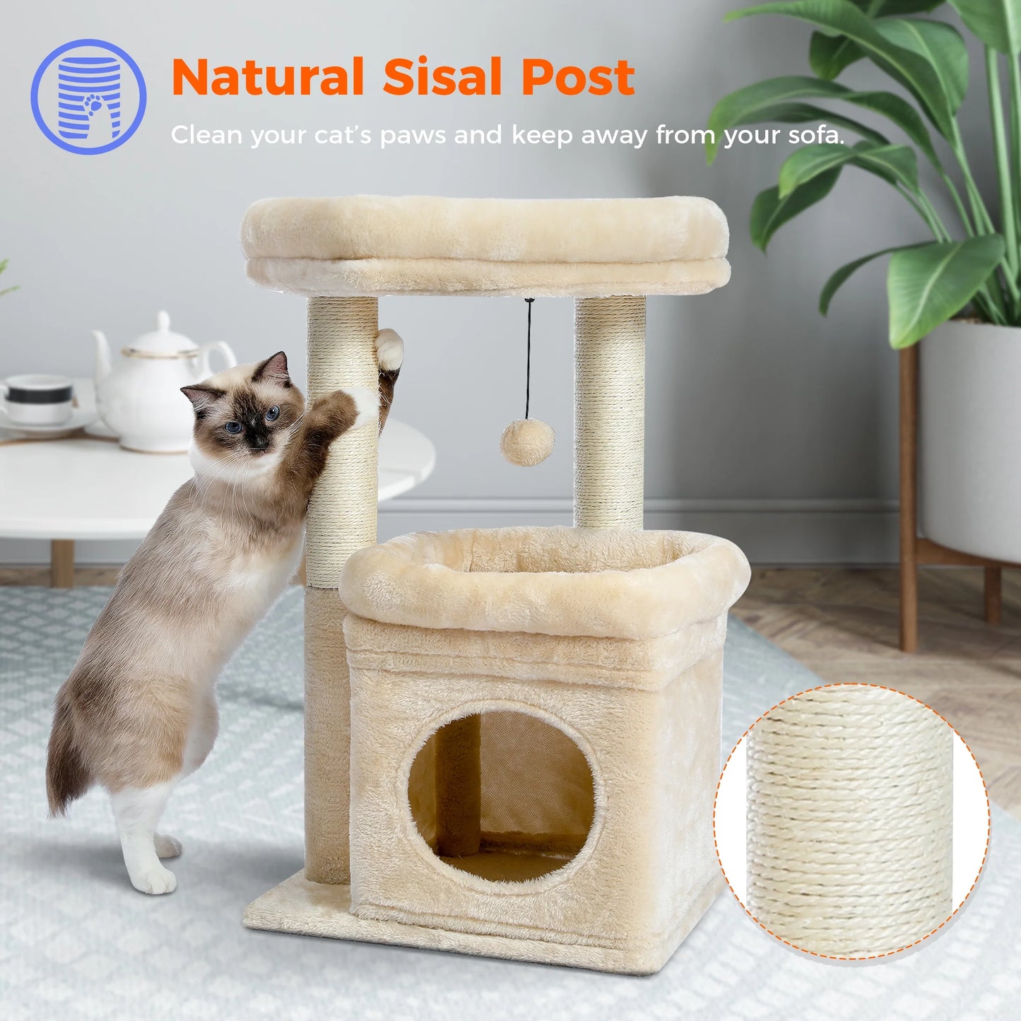 The "Cozy Corner" Compact Condo | Best for Kittens & Seniors (27")