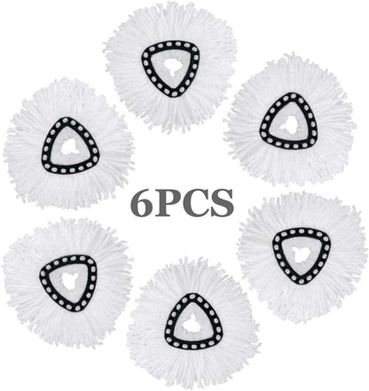 6 Pack Spin Mop Replacement Heads Microfiber Spin Mop Refills Easy Cleaning Mop Head