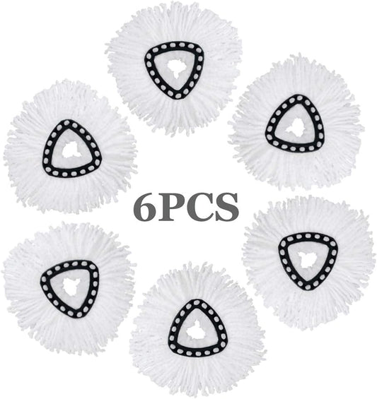 6 Pack Spin Mop Replacement Heads Microfiber Spin Mop Refills Easy Cleaning Mop Head