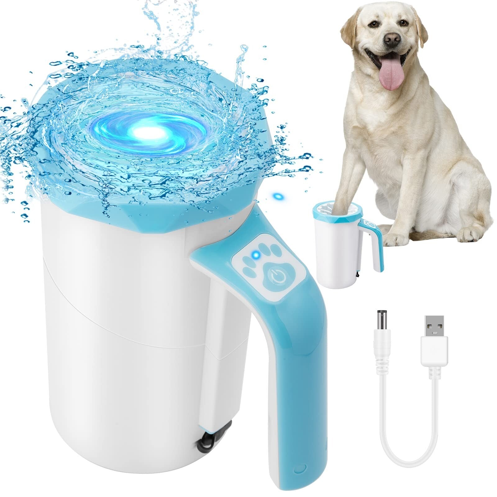 Automatic Dog Paw Cleaner Cup | 7.4V High-Power Rechargeable Foot Washer with Soft Silicone Brush