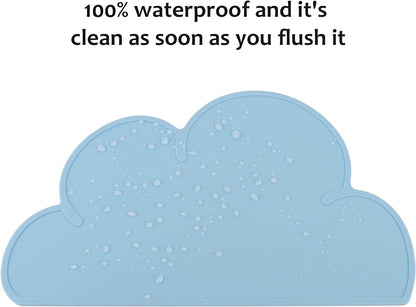 Cute Cloud Silicone Pet Food Mat | Waterproof Non-Slip Feeding Pad (Mess-Free)