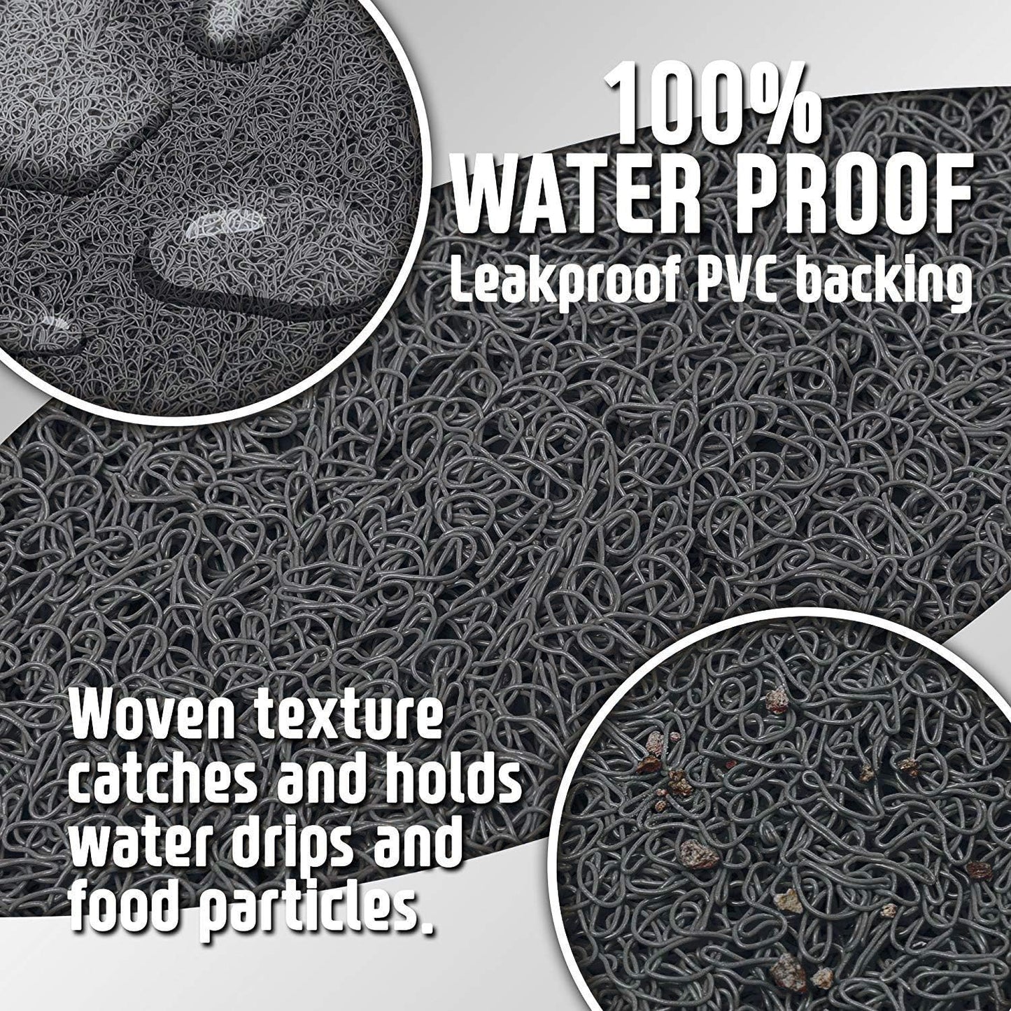 Non-Slip Silicone Pet Food Mat | Waterproof Absorbent Feeding Tray with Cute Paw Design